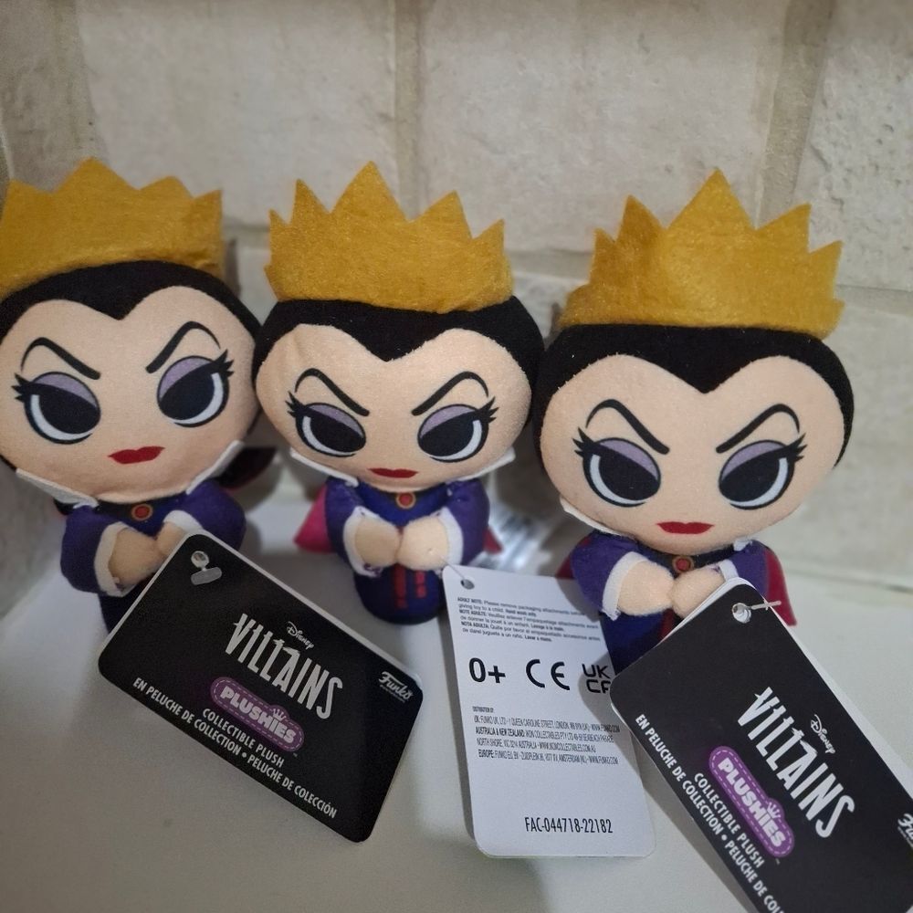 Funko POP Disney Villains Evil Queen Mini Plushies Lot Of 3